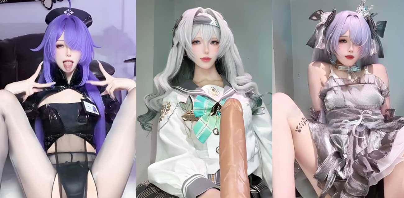 顶美萝莉 悦悦 擦边COS 精致可爱扮阿黑颜母狗 隔着内裤磨蹭假屌 让人鸡动